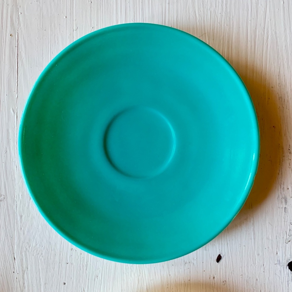 Vintage Hazel Atlas Crinoline Saucer -- Set of 10 plates – Mid-Century Modern - Picture 7 of 9